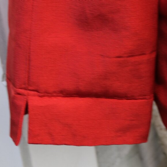 Banana Republic Burnt Orange Round Collar Cotton Blend Cropped Jacket Sz MEDIUM - Picture 5 of 8